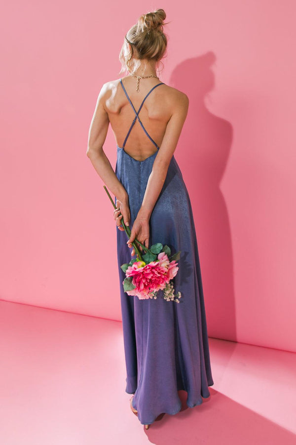 NEW PERSPECTIVE SATIN MAXI DRSS.
