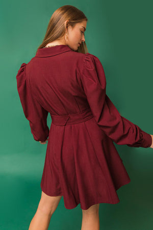 WRAPPED UP IN LOVE MINI DRESS.