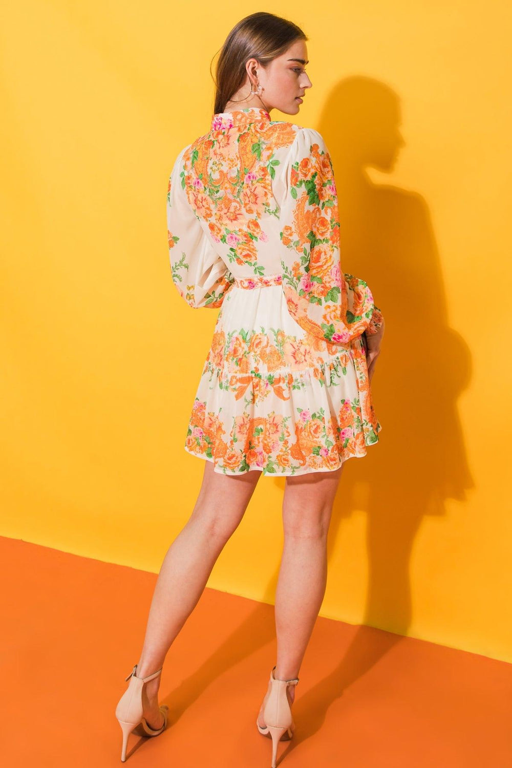 FURTHERST THING WOVEN MINI DRESS.