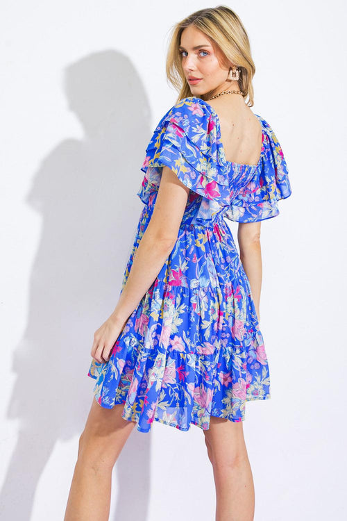 THROUGH THE GARDEN WOVEN MINI DRESS