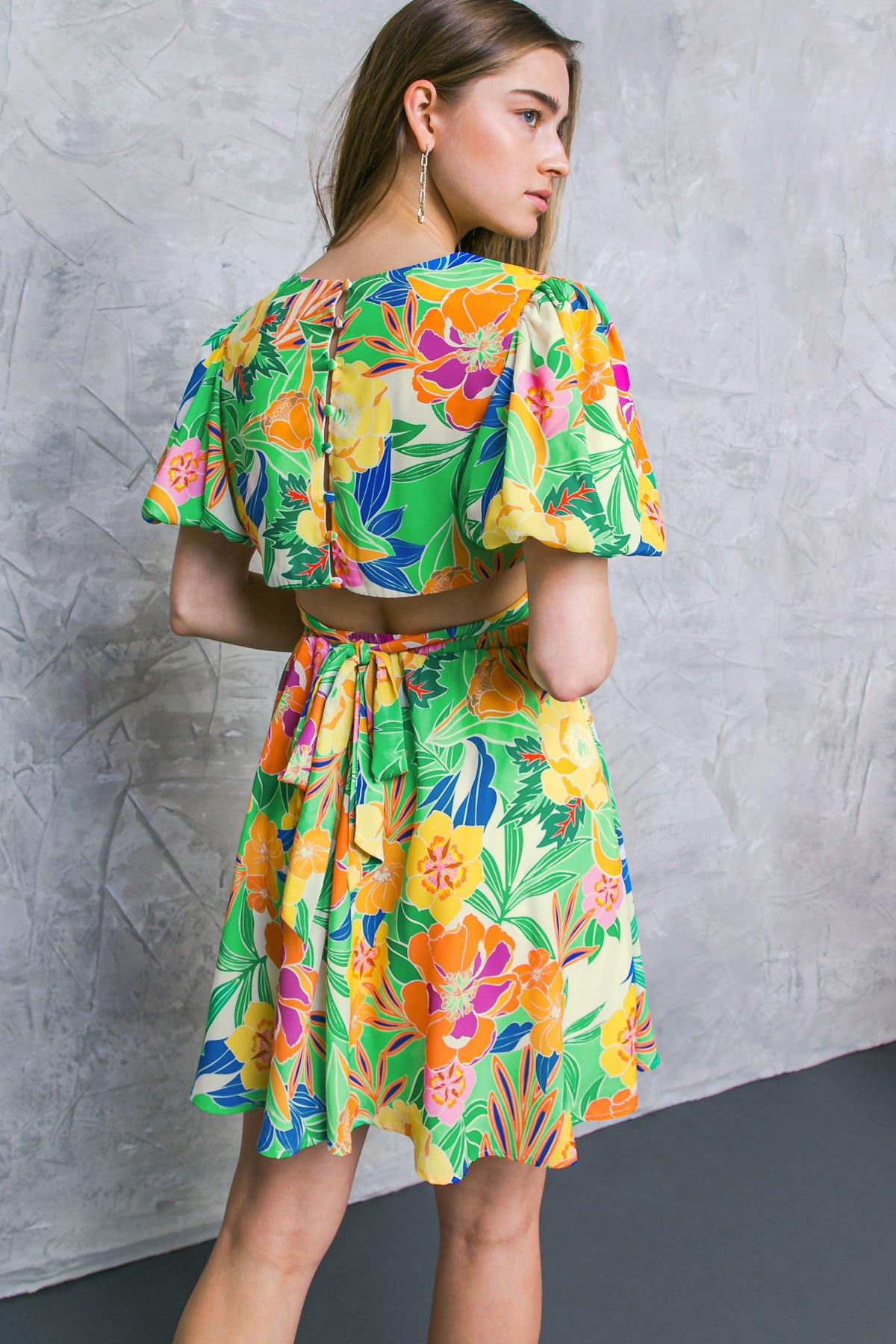 SPRING HIILL WOVEN MINI DRESS.