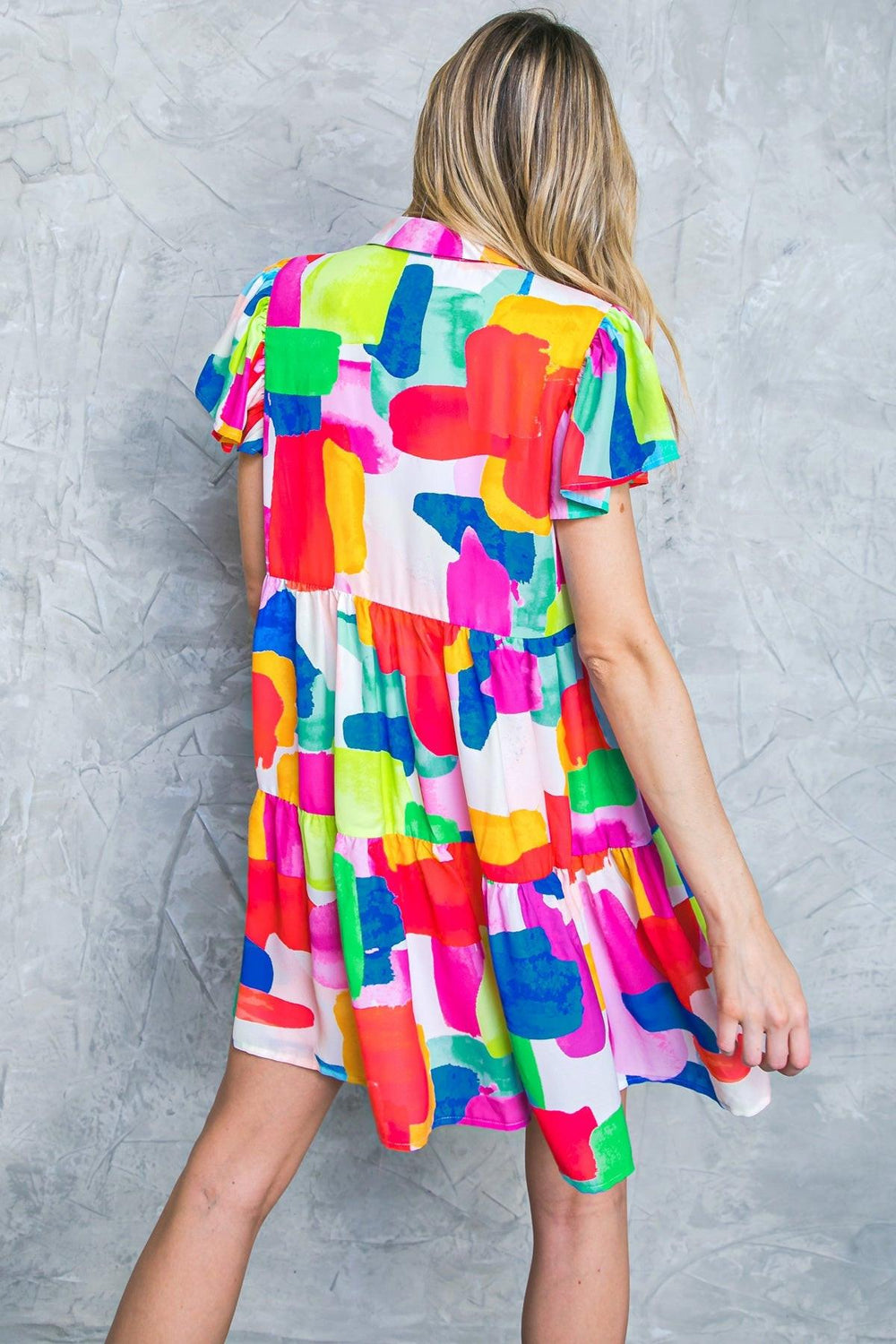 TEMPTING ME PRINT MINI DRESS.