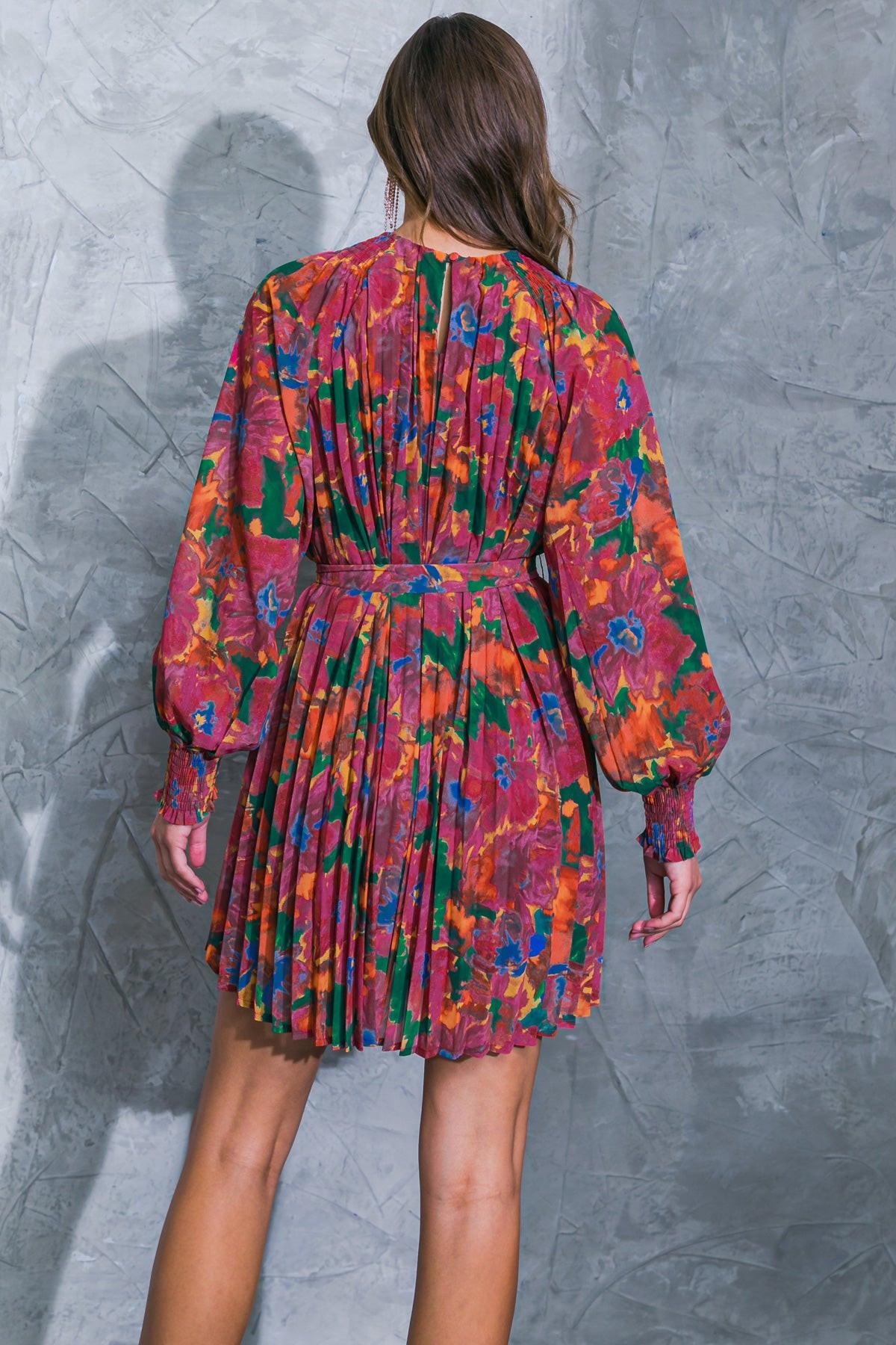 WASHED AWAY WOVEN MINI DRESS.