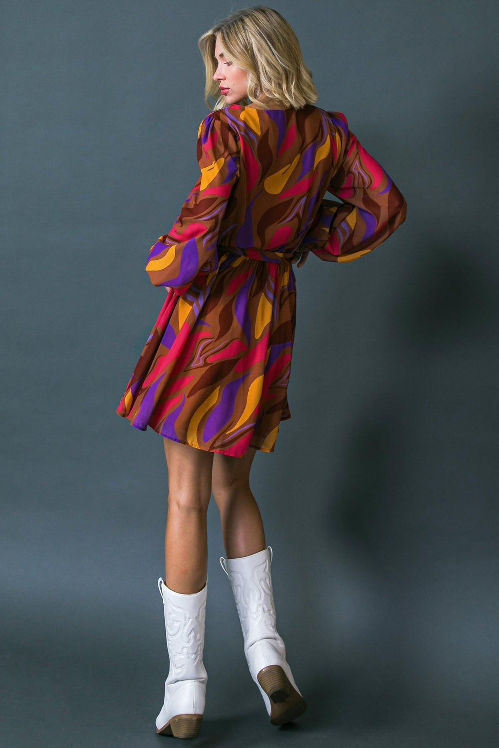 SHOW YOU OFF WOVEN MINI DRESS.