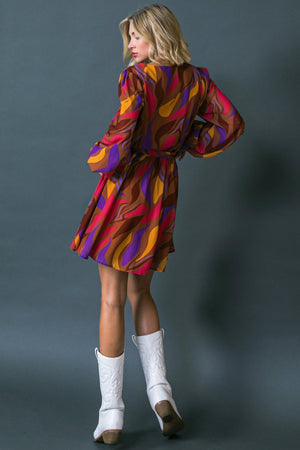 SHOW YOU OFF WOVEN MINI DRESS.