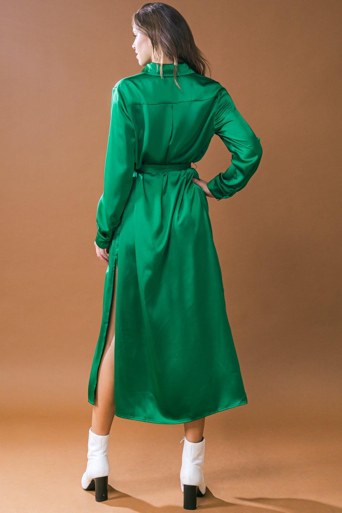IT'S YOUR PLACE WOVEN MIDI DRESS.