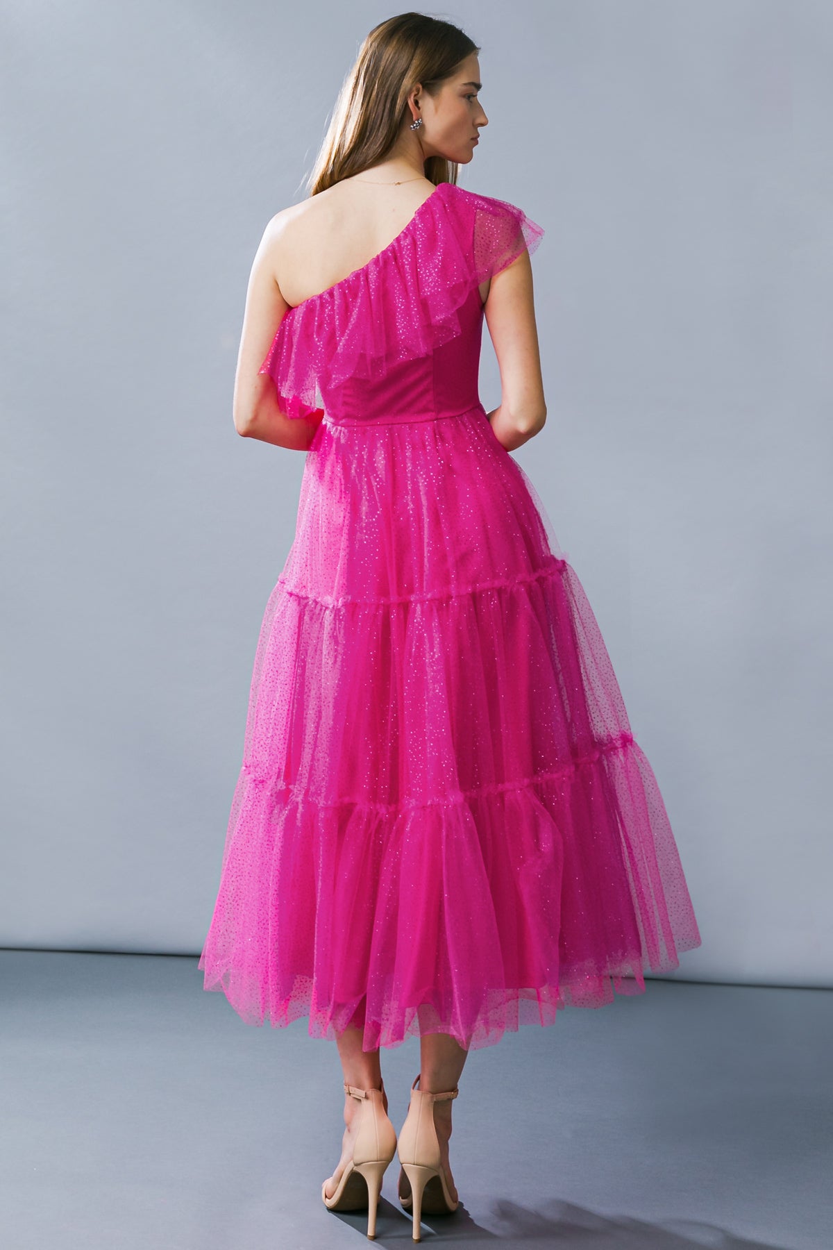 GET TO THE POINT TULLE MIDI DRESS