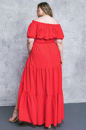 OUT IN THE COUNTRY WOVEN MAXI DRESS.