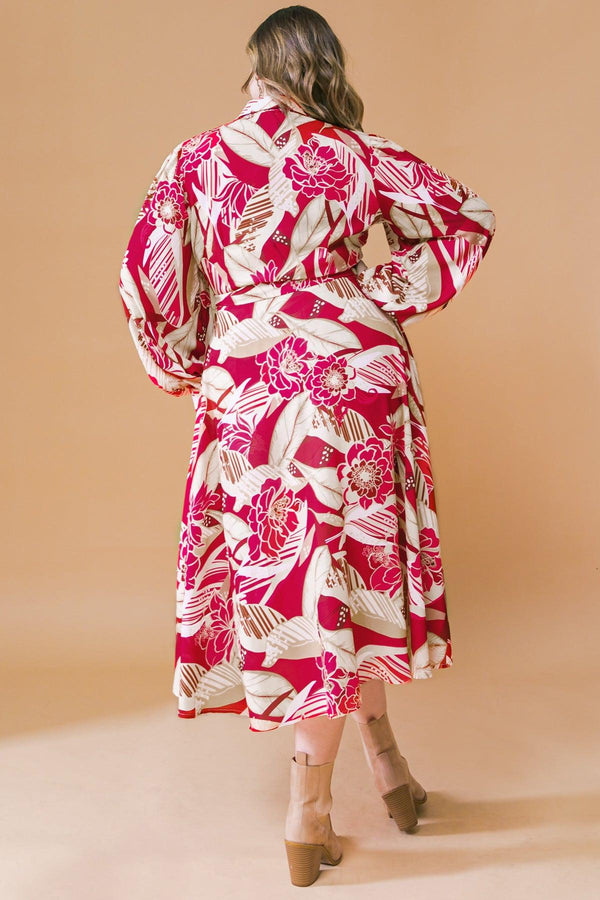 HEART OF WOVEN MIDI DRESS.