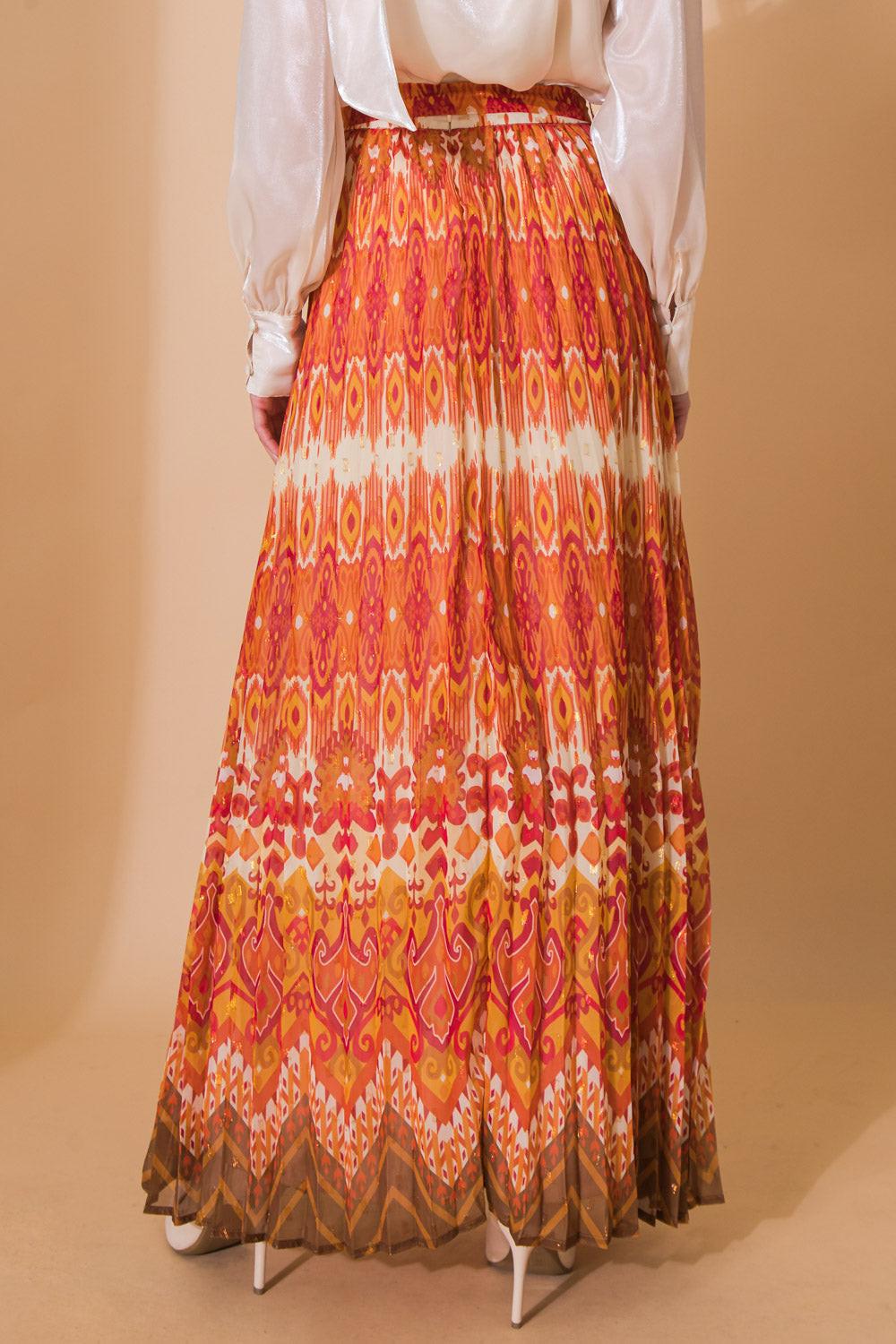 A POINT IN TIME WOVEN MAXI SKIRT.
