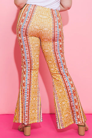 STATE OF BALANCE WOVEN FLARE PANTS.