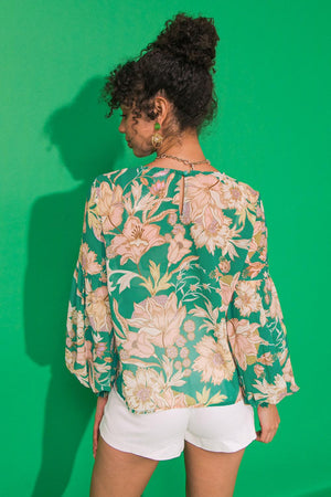 DAYBREAK SKYLINE WOVEN TOP.