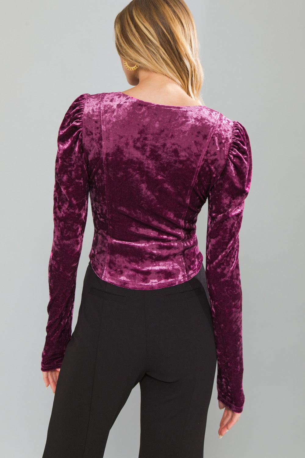 PUT ON A SHOW VELVET TOP.