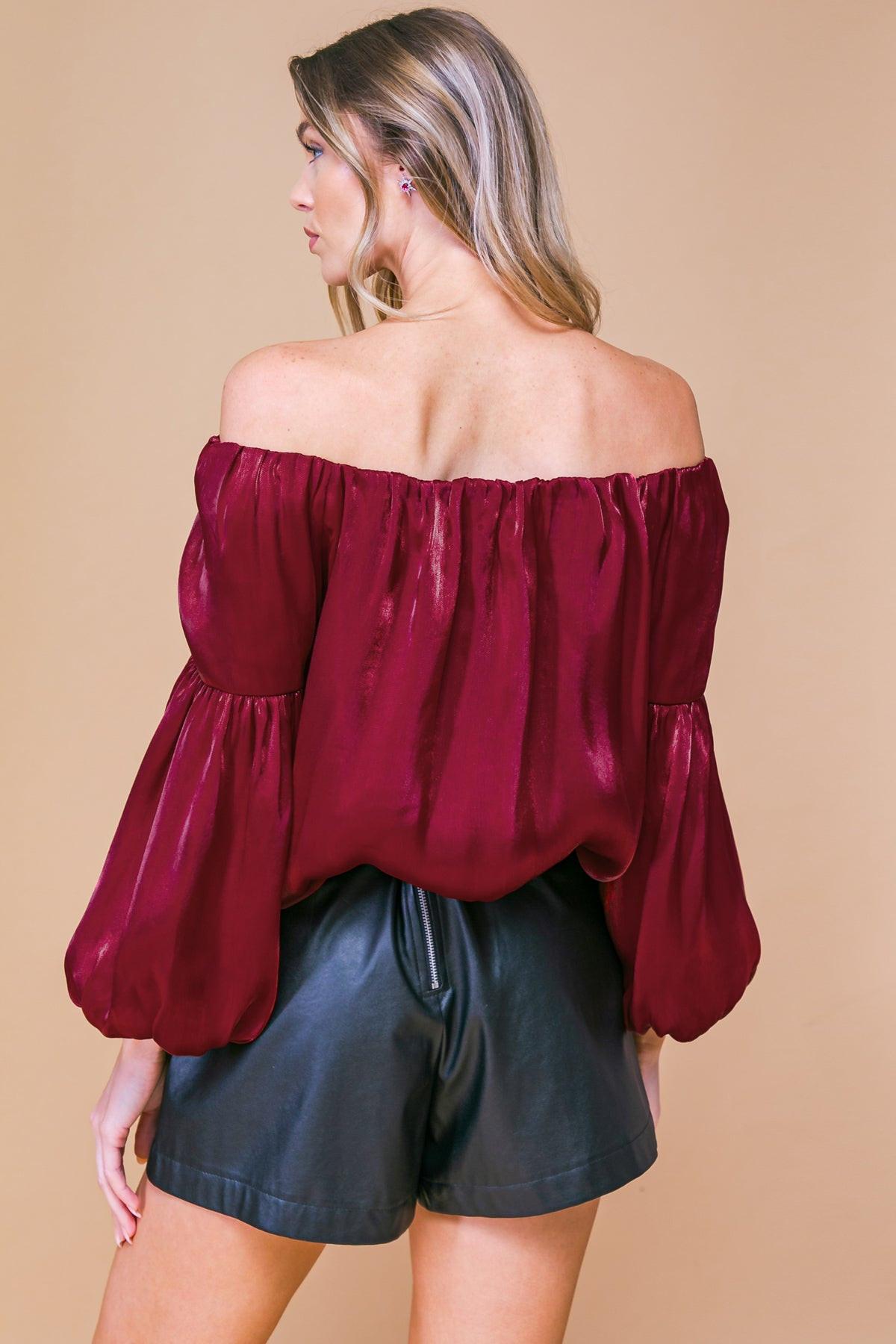 SIMPLY FAVORED WOVEN TOP.