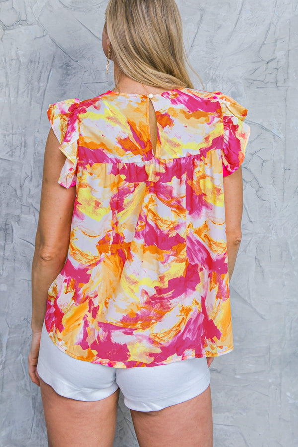 FLYING WITH YOU WOVEN TOP.