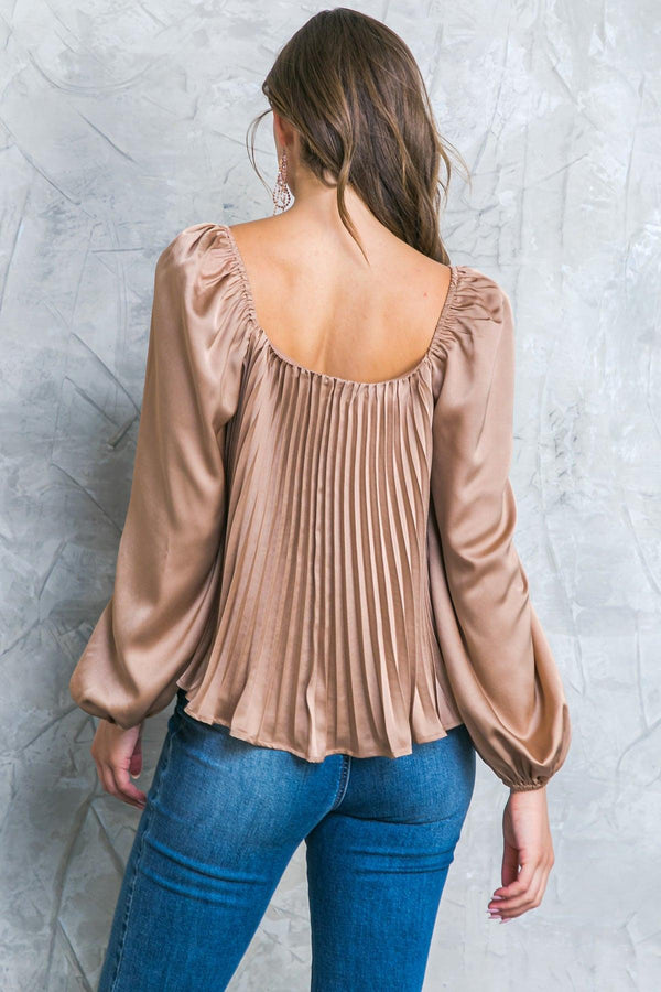NO MORE DRAMA WOVEN TOP.
