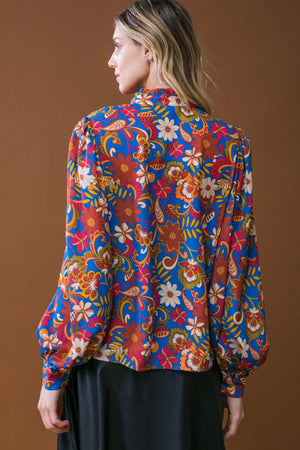 IMPRESSIVE BLOSSOM WOVEN TOP.