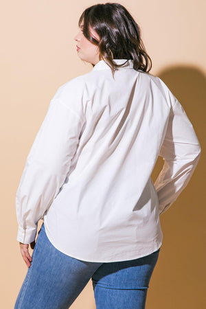 HIT OR MISS POPLIN SHIRT.