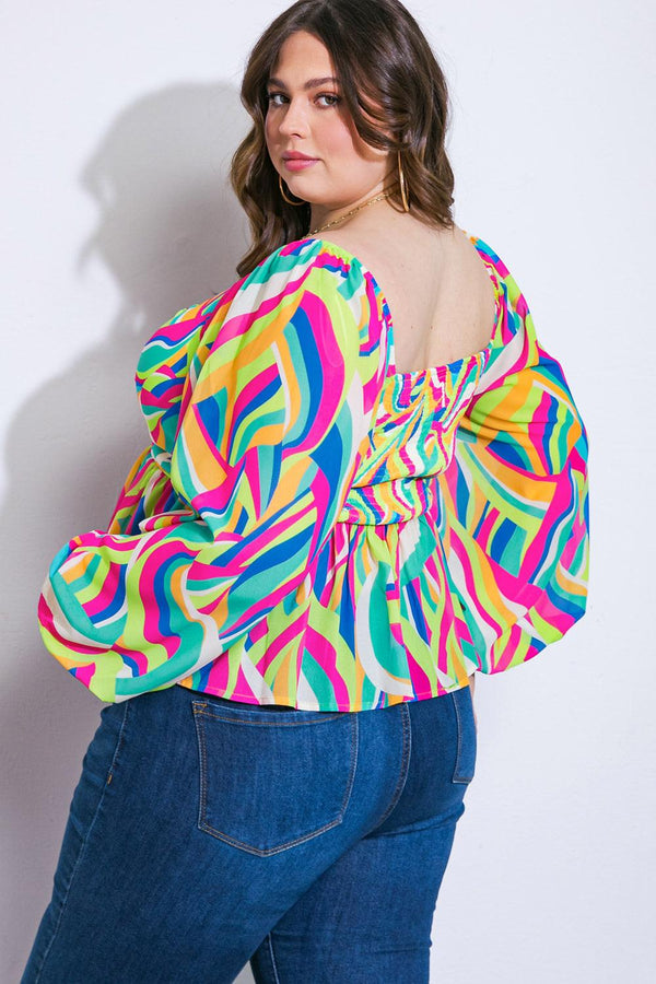 HIT OR MISS WOVEN TOP.