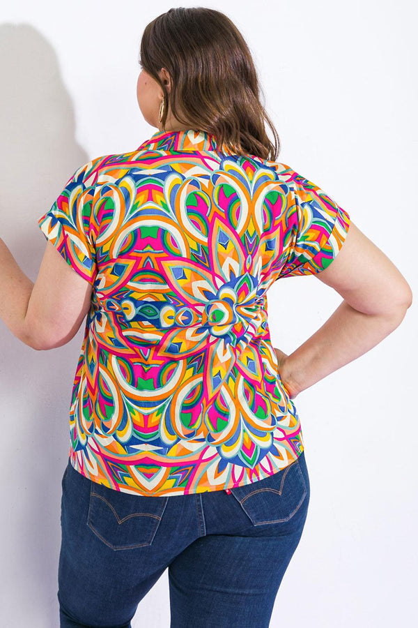 BEAUTIFUL BEGINNINGS WOVEN TOP.