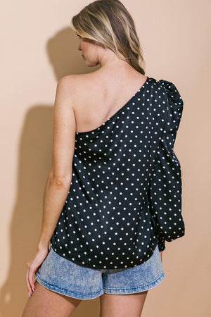 DRAWING CONCLUSIONS WOVEN TOP.