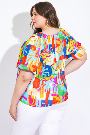 GRACEFUL BEAUTY WOVEN TOP.