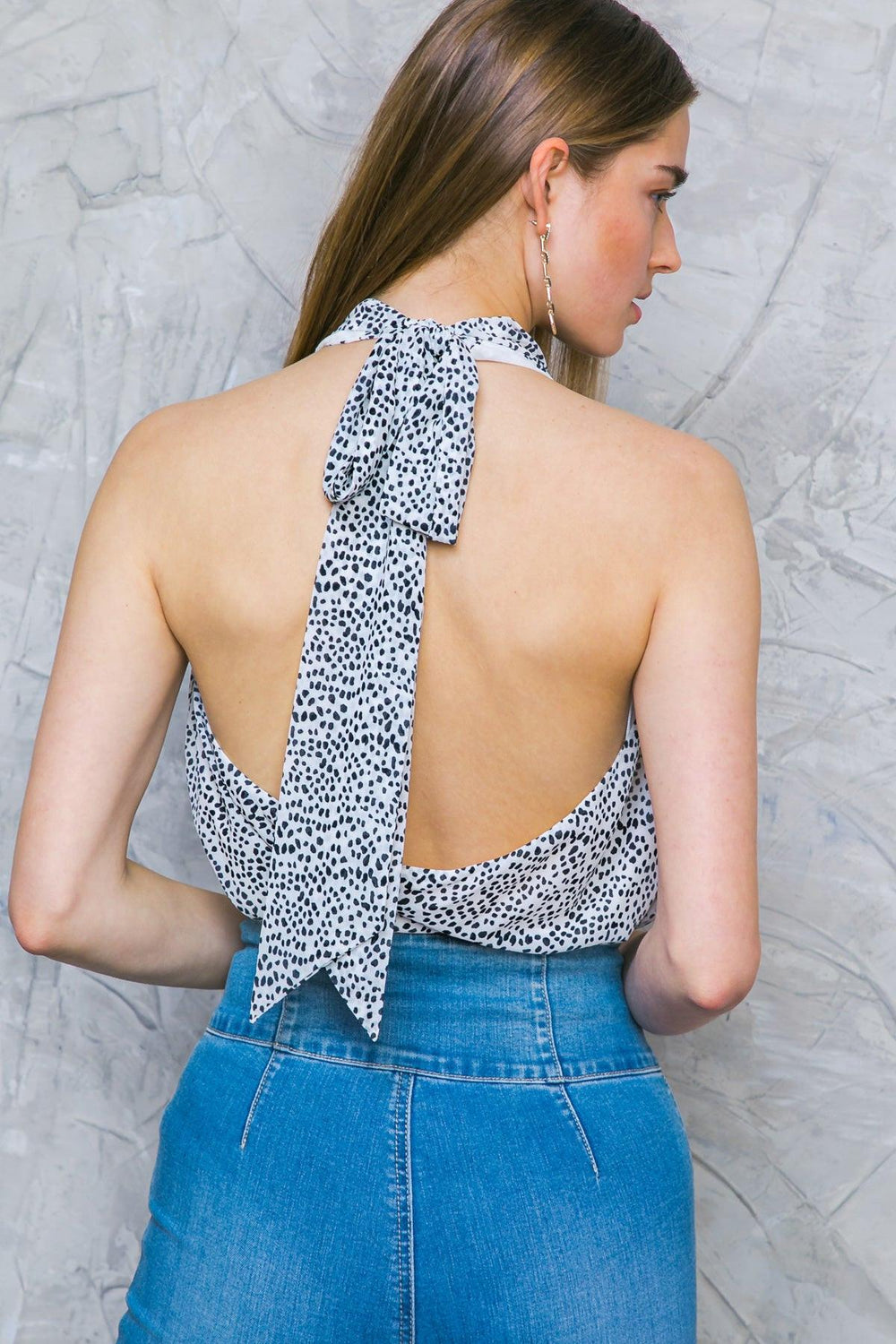 CUZ I LOVE YOU WOVEN BODYSUIT.
