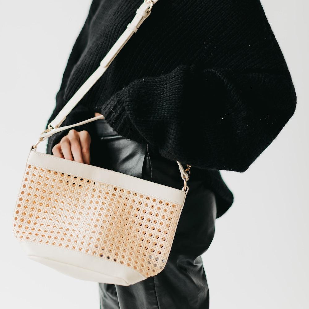 Bryce Woven Bucket Bag.