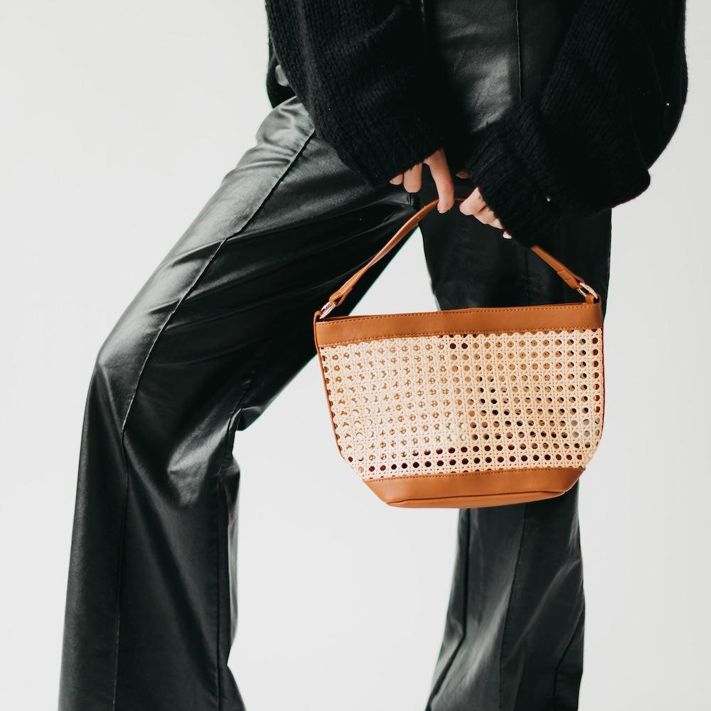 Bryce Woven Bucket Bag.