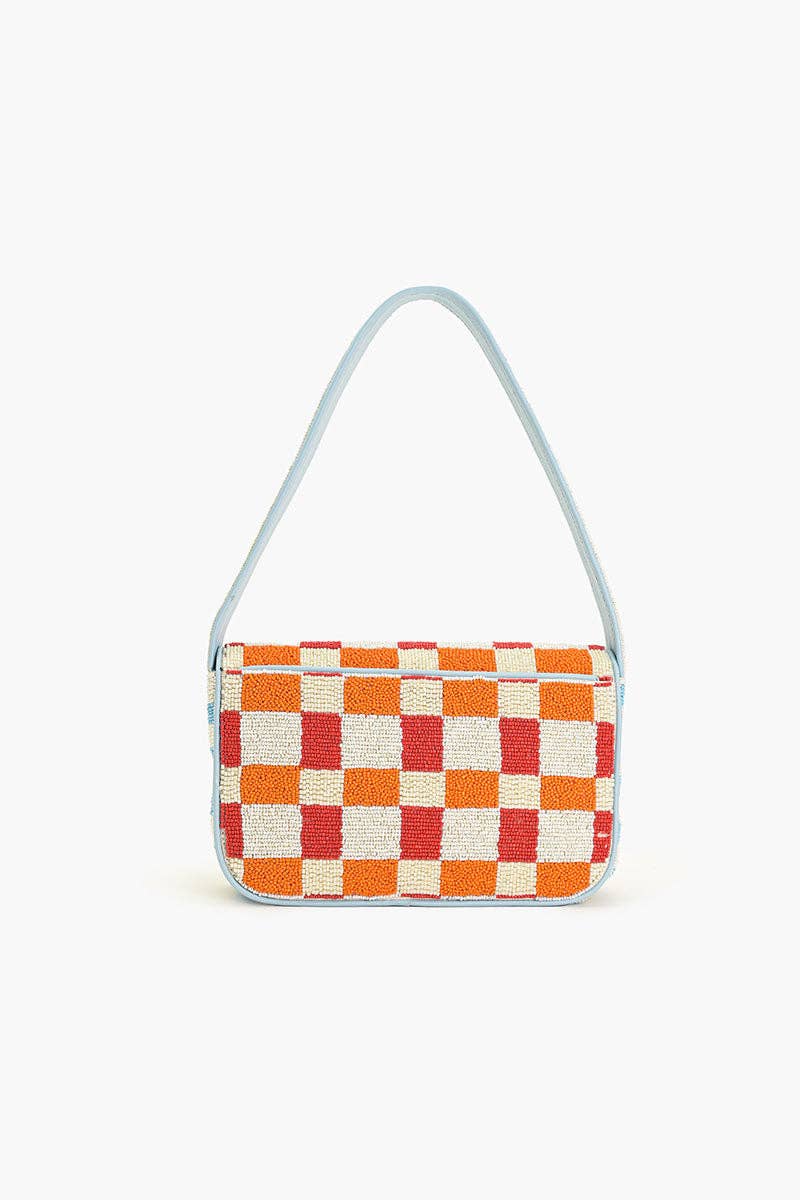 America & Beyond Sunset Check Shoulder Bag