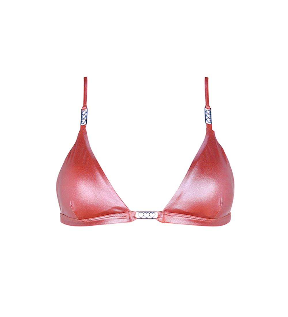 Dalia Cherry Shine Bikini Top