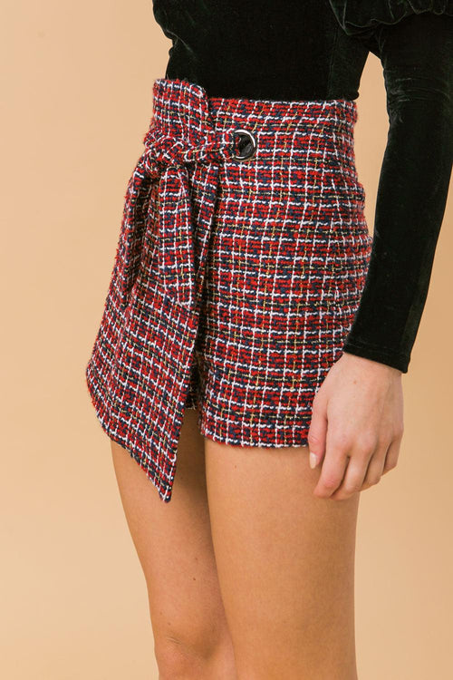 WONDERFUL WEATHER TWEED SKORT.