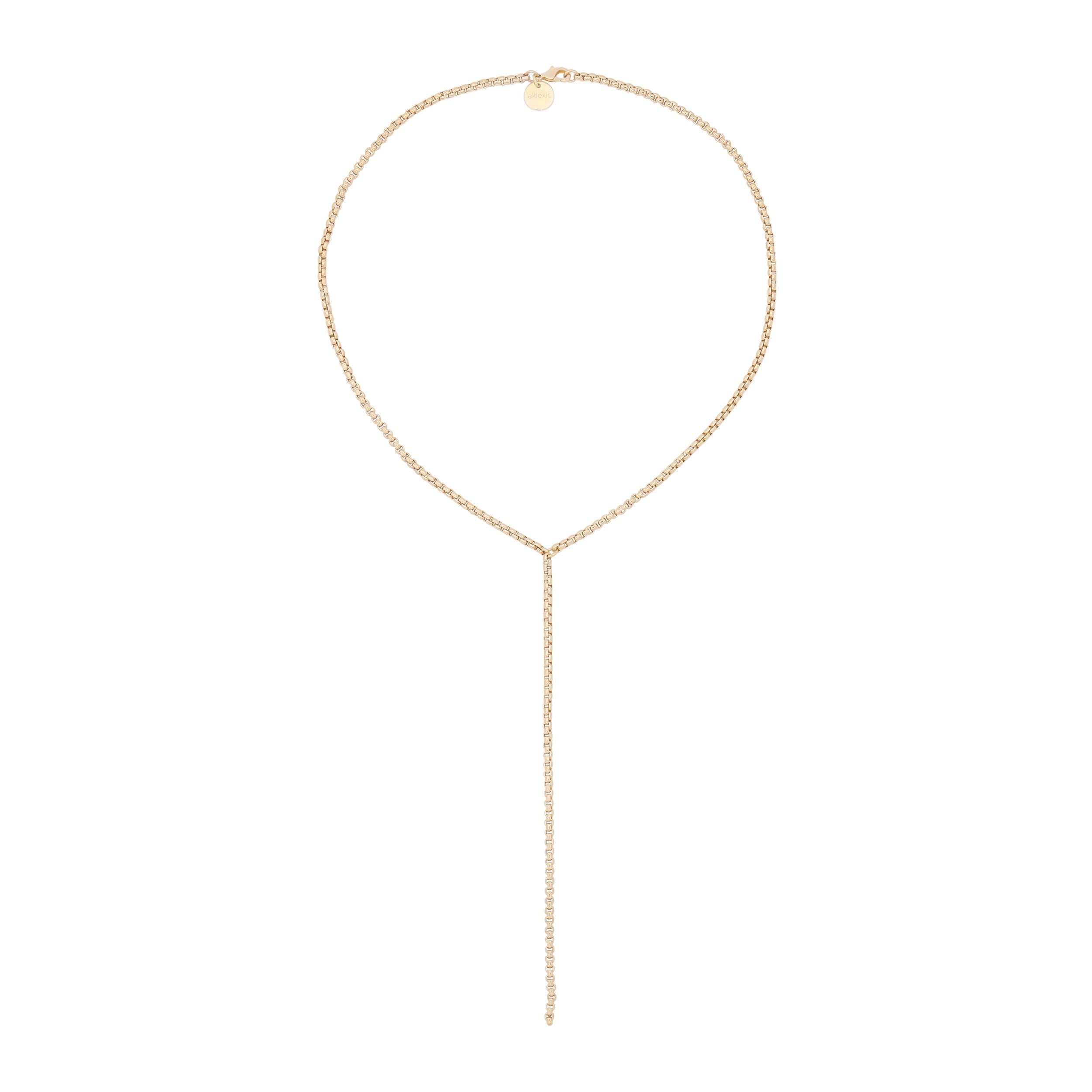 Thin Luciana Box Chain Lariat