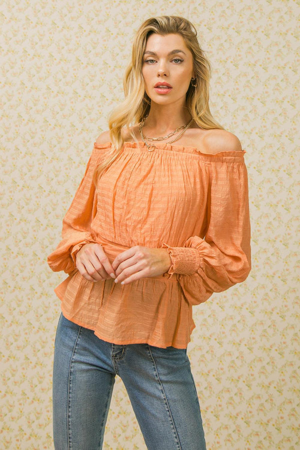 MIDNIGHT ROMANCE WOVEN TOP.