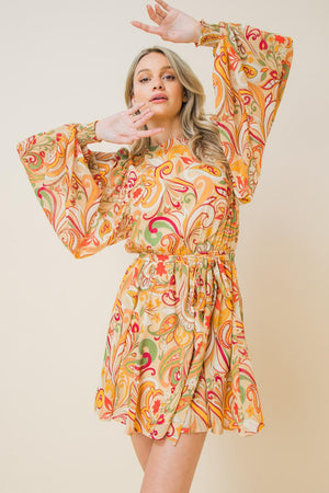 SPECTACULAR ENTRANCE WOVEN MINI DRESS.