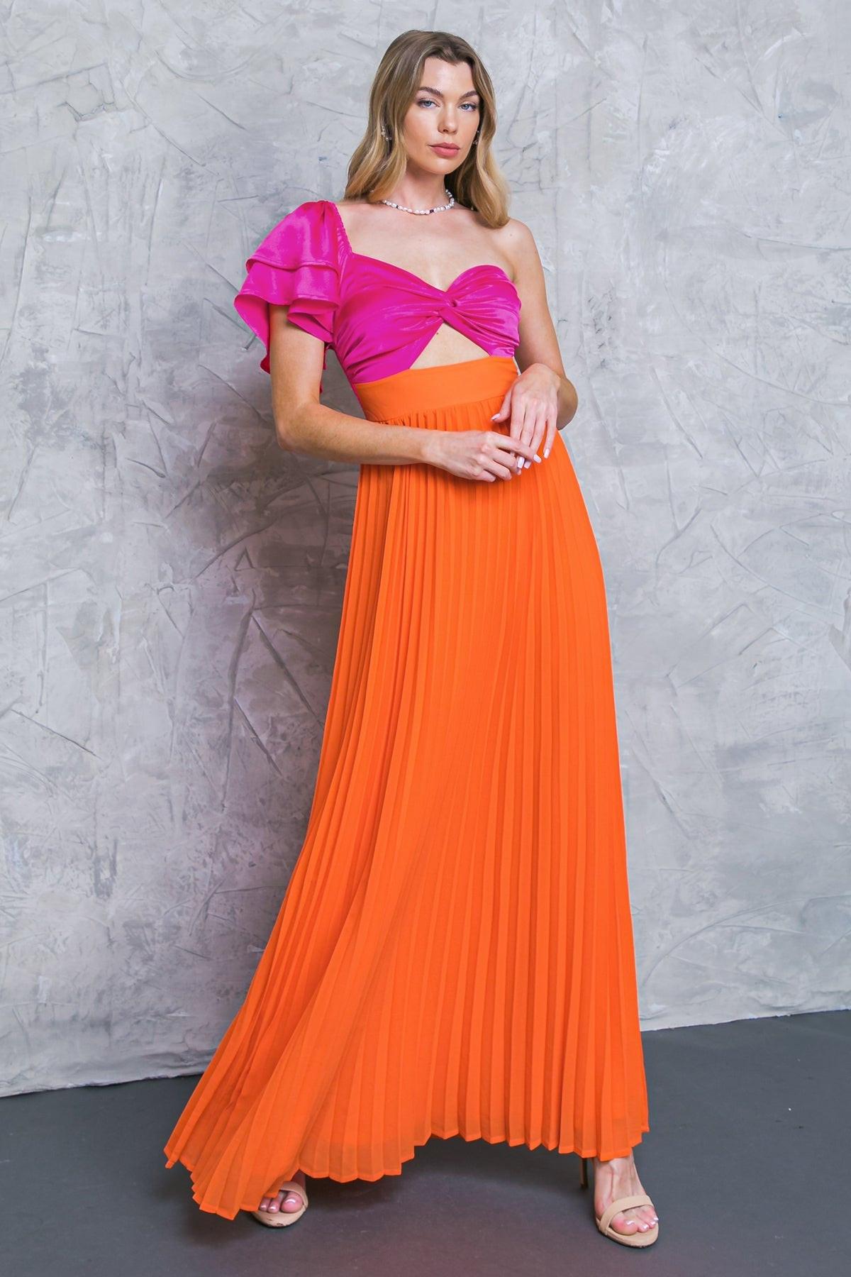 SLIP INTO YOUR THOUGHTS WOVEN MAXI DRESS.