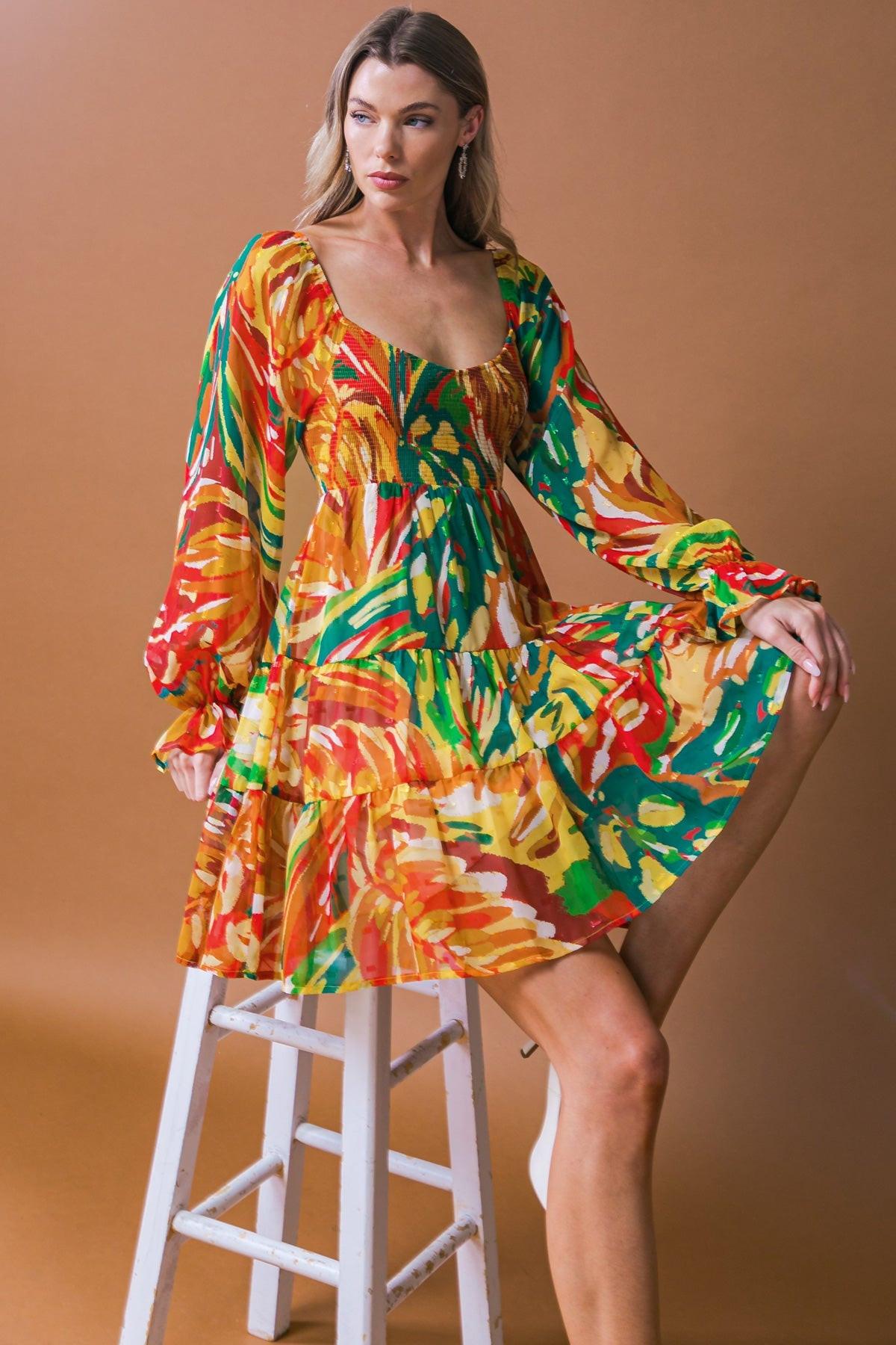 MY CHARMING WAYS WOVEN MINI DRESS.