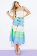 TAKE ME TO CABO WOVEN MIDI DRESS.