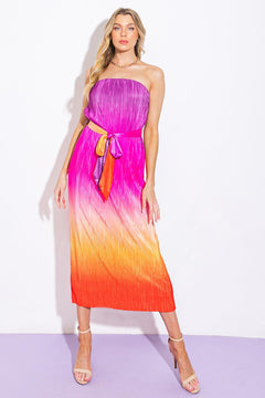 GIVE IT A GO IN GARDEN MIDI DRESS.