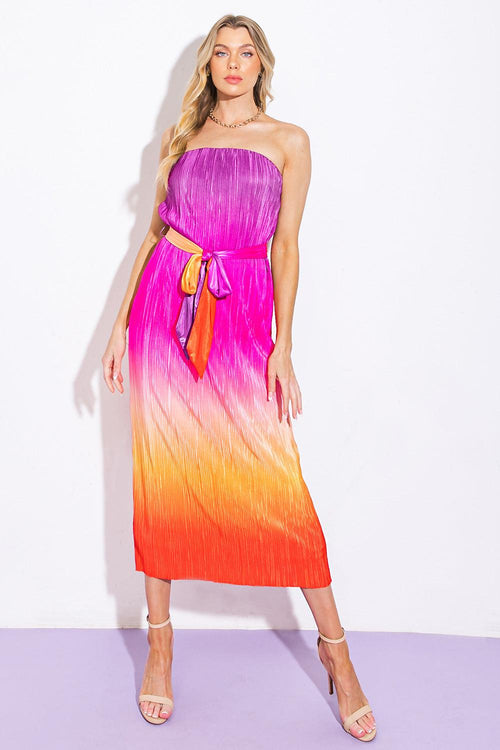 GIVE IT A GO IN GARDEN MIDI DRESS.