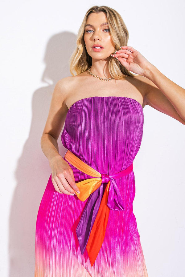 GIVE IT A GO IN GARDEN MIDI DRESS.