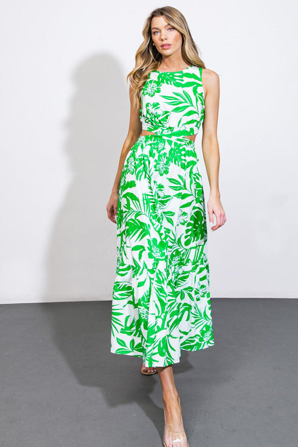 LIVE YOUR TRUTH WOVEN MIDI DRESS.