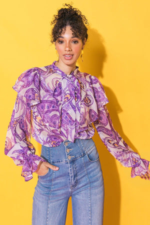 SWEETEST HELLO WOVEN TOP.