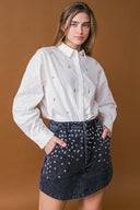 HIT OR MISS POPLIN SHIRT.