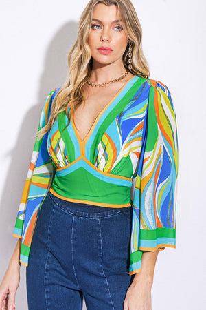 WE BELONG TOGETHER WOVEN CROP TOP.