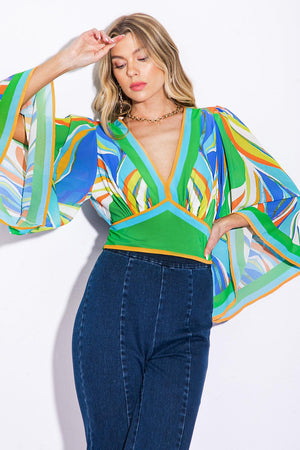 WE BELONG TOGETHER WOVEN CROP TOP.