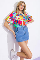 GRACEFUL BEAUTY WOVEN TOP.