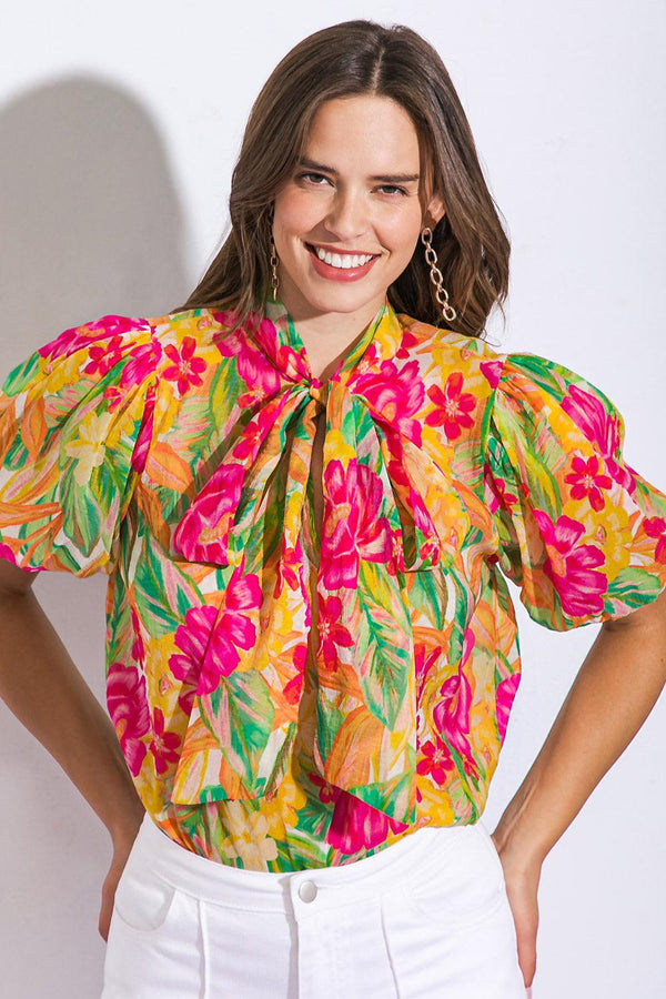 DAY DOWNTOWN WOVEN TOP.