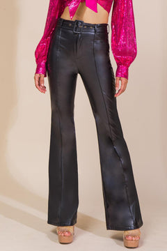 HOPE YOU KNOW FAUX LEATHER PANTS.