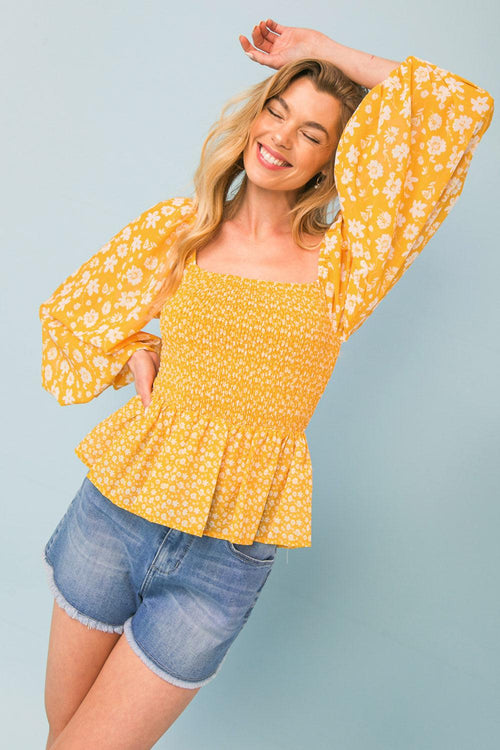 CROWNING GLORY WOVEN TOP.